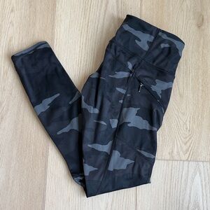 Athleta Black & Gray Camo Leggings